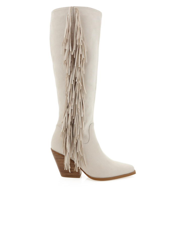 ivory cowboy boots with fringe