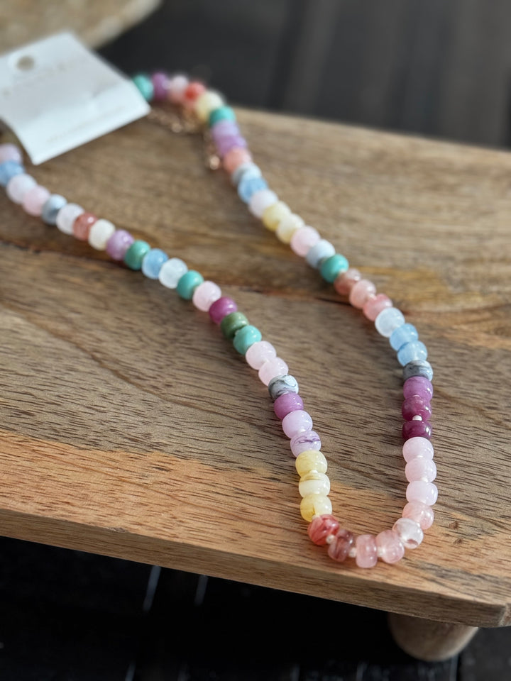 Ombré Beaded Necklace in Pastels