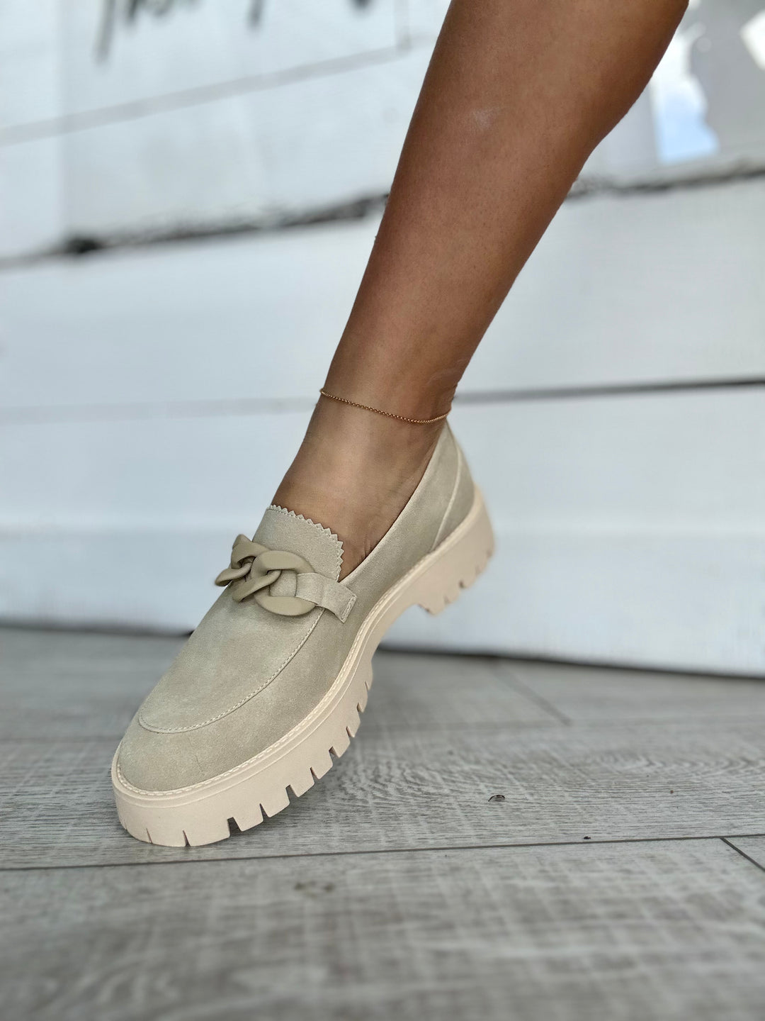 Madison Loafers in Light Taupe