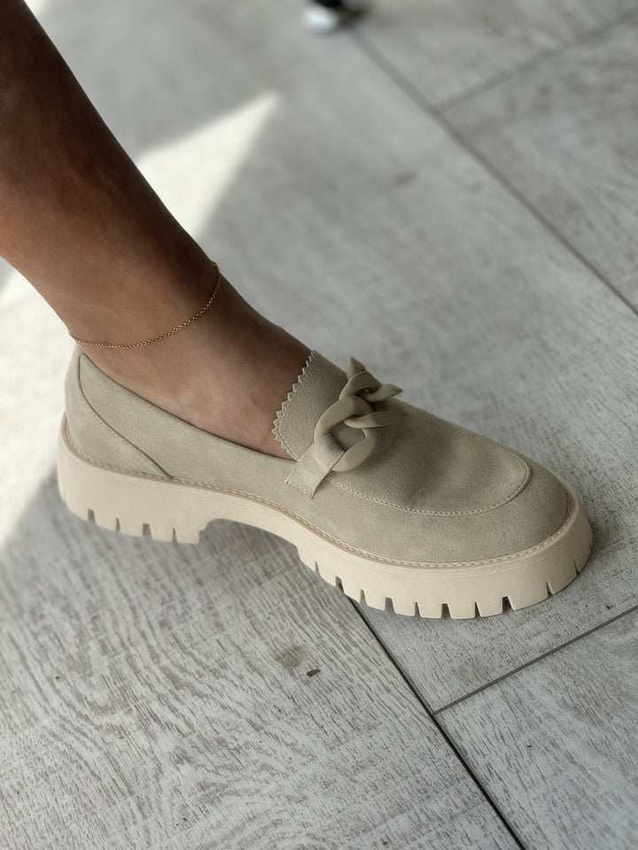 Madison Loafers in Light Taupe