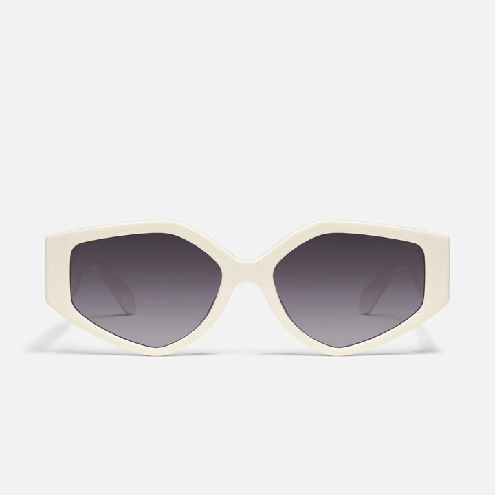 QUAY Hot Gossip Sunglasses in Bone