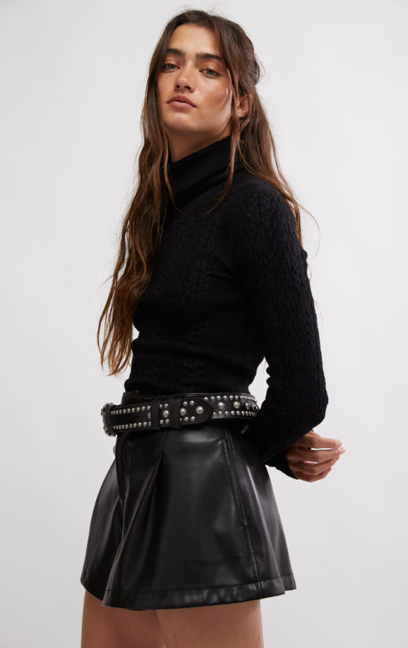 Maddie Turtleneck in Black by Free People