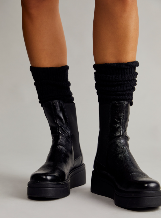 Staple Slouch Socks in Black by Free People