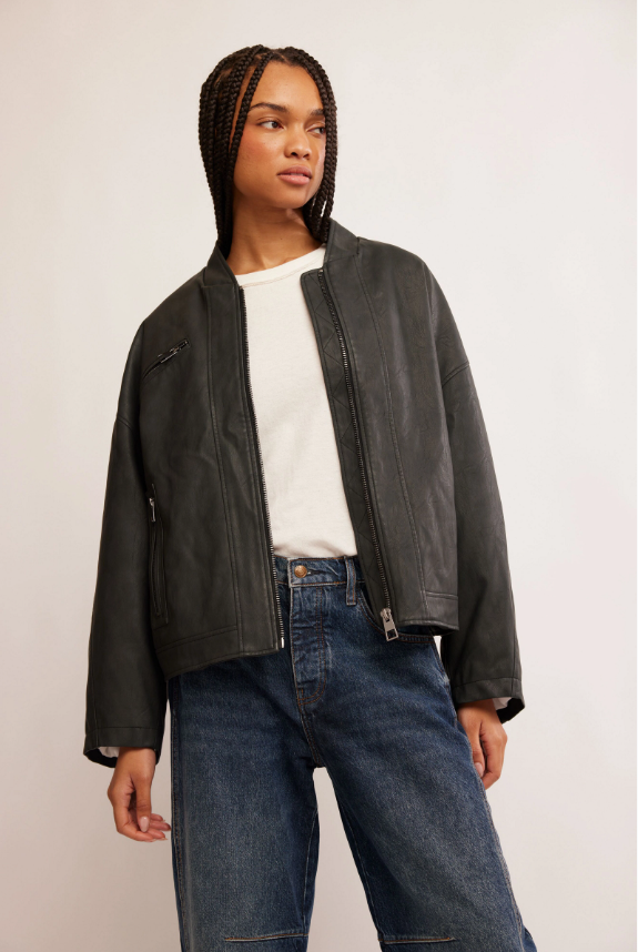 Vinny Vegan Bomber by Free People