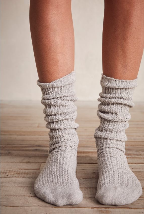 Staple Slouch Socks in Marled Gray by Free People