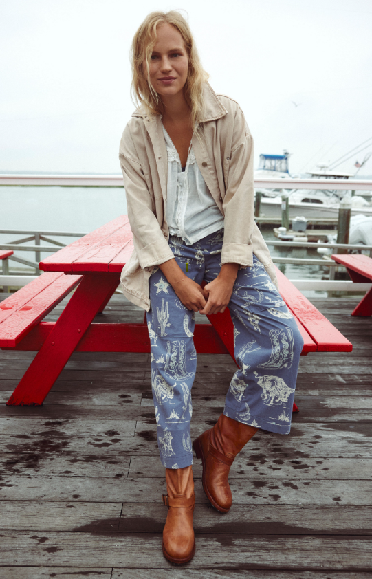 Avery Denim Jacket by Free People in Softest Sand