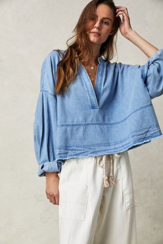 Jude Denim Pullover by Free People