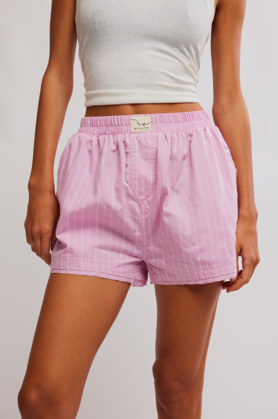 Day to Day YD Boxer by Free People in Pink Combo