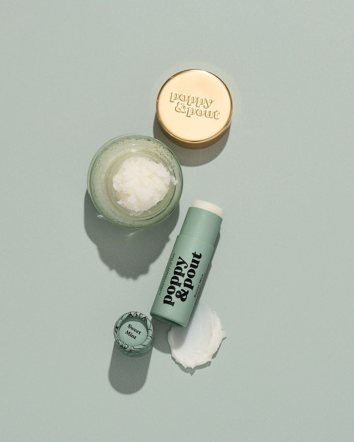 Poppy & Pout Sweet Mint Lip Care Duo