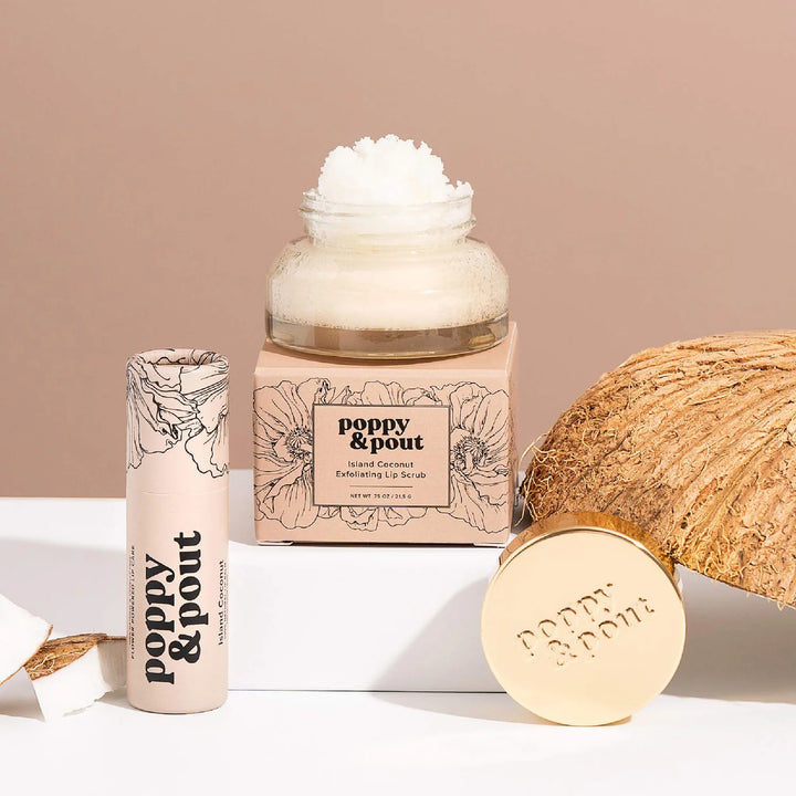 Poppy & Pout Island Coconut Lip Care Duo