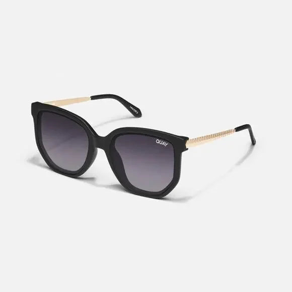 QUAY Coffee Run Sunglasses in Black