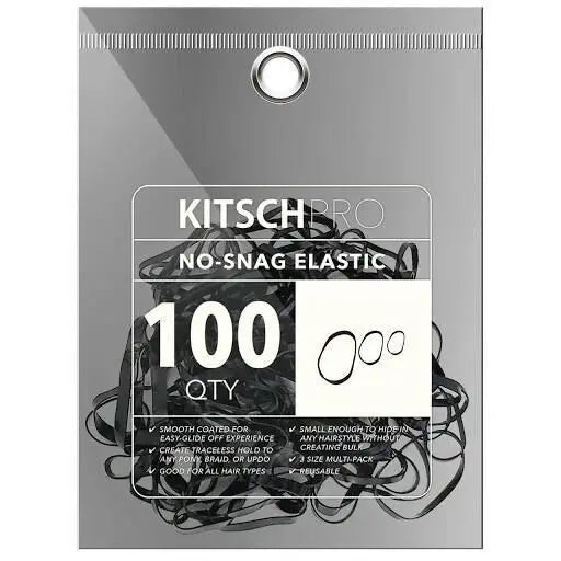 No-Snag Elastic 100pc - Black