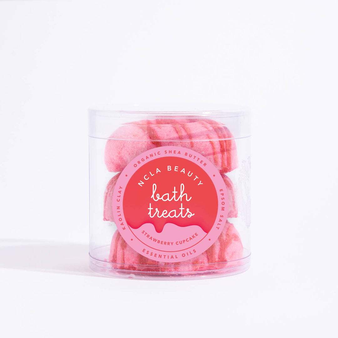 Strawberry Cupcake Bath Treats (3 pc bath bomb set)