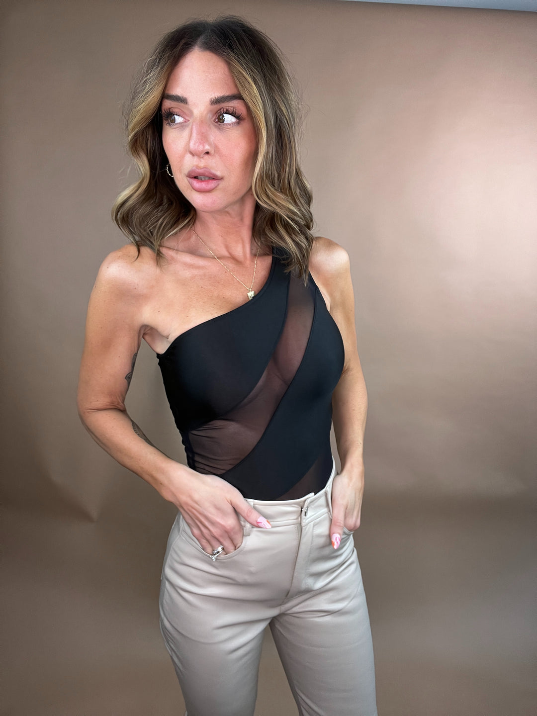 Night Out One Shoulder Bodysuit