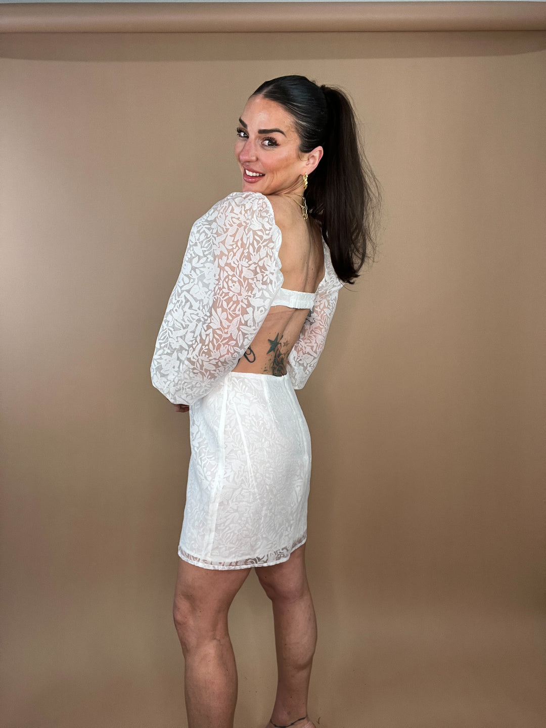 Cora Lace Cutout Mini Dress