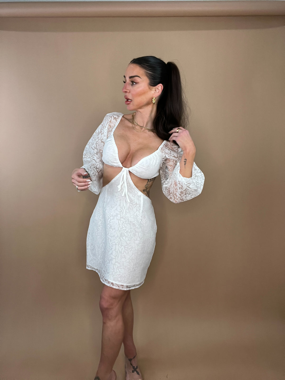 Cora Lace Cutout Mini Dress