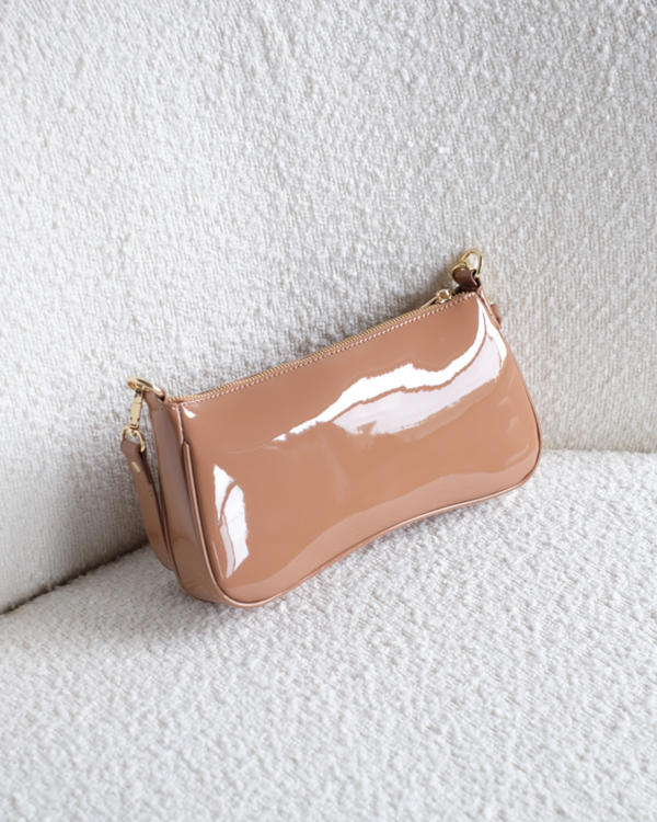 Riana Shoulder Bag in Toffee Patent